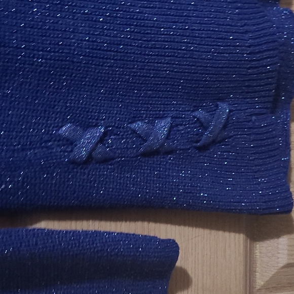 A.n.a Navy Blue Sweater With criss-cross details - Picture 3 of 5